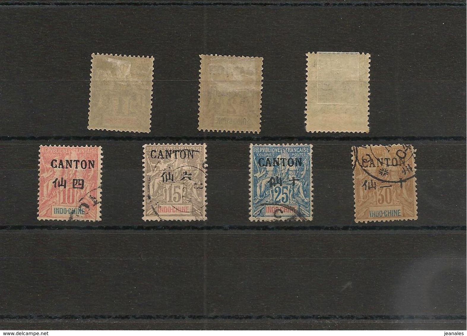 CANTON N° Y/T: 17/18*-20*-21/22°-25/26° Côte: 54,75 € - Unused Stamps