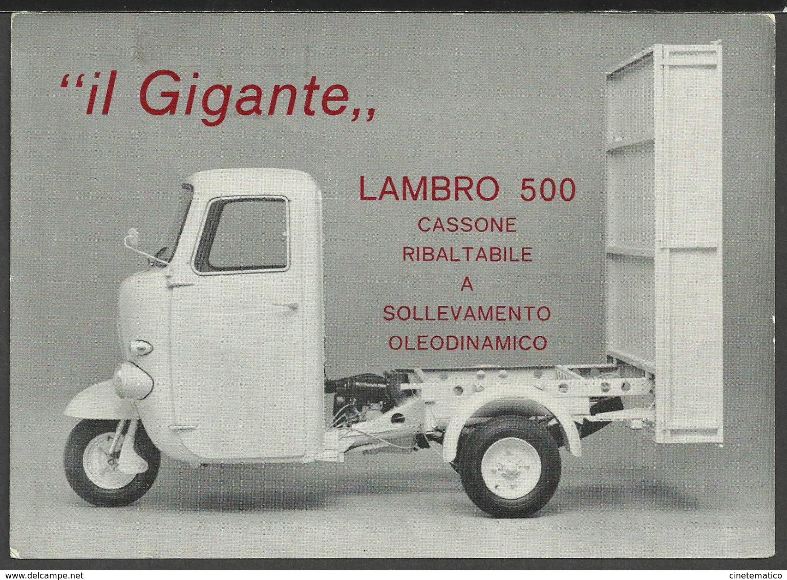 Cartolina Pubblicitaria Motocarro LAMBRO 500 - Altri & Non Classificati
