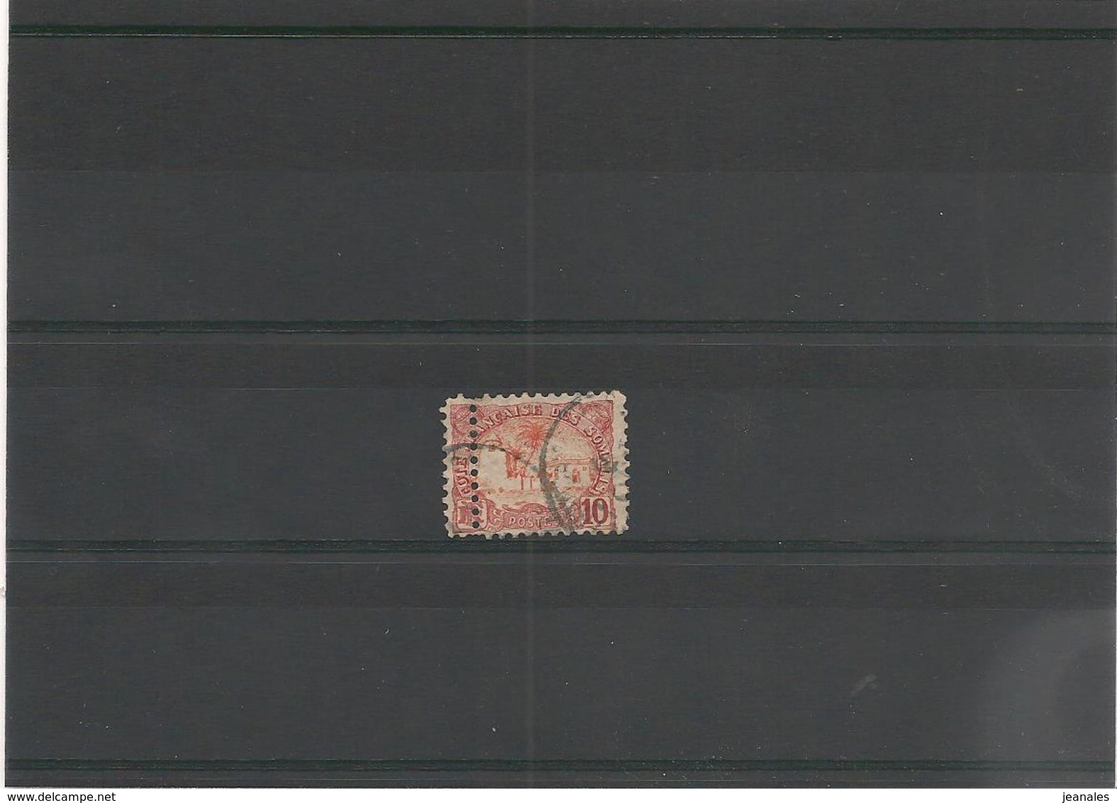 COTE FRANÇAISE DES SOMALIS Année 1903 N° Y/T 41 ° Variété Piquage - Used Stamps