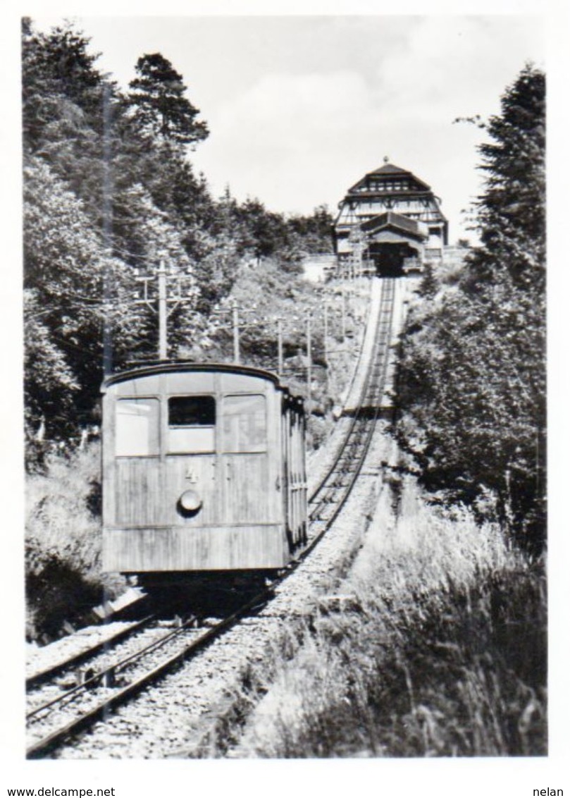 FOTO ORIGINALE-TRAIN DE ROUE D ENGRENAGE AVEC STATION KONIGSTUHL -9/6CM - Treni