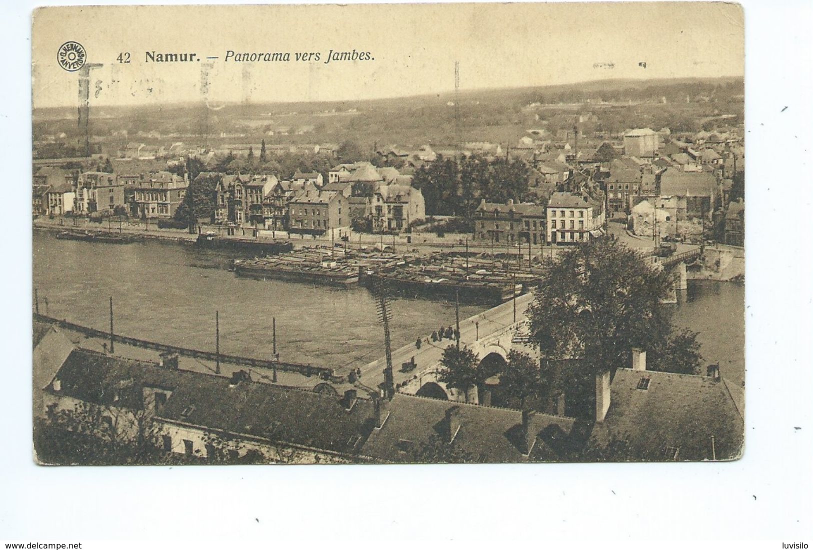 Namur Panorama Vers Jambes ( Péniche ) - Namur