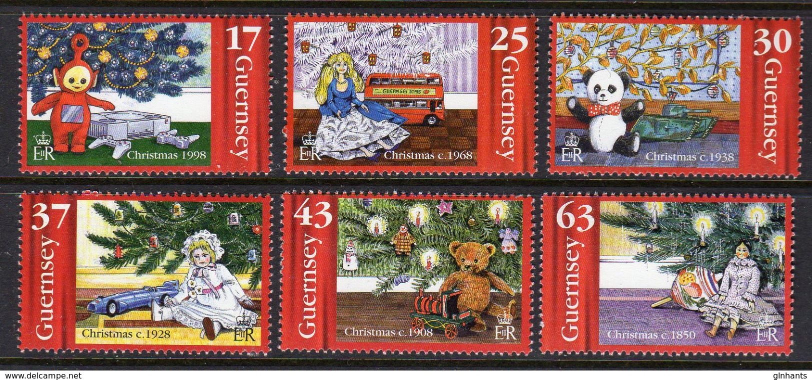 GUERNSEY GB - 1998 CHRISTMAS COMPLETE SET (6V) SG 810-815 FINE MNH ** - Puppets