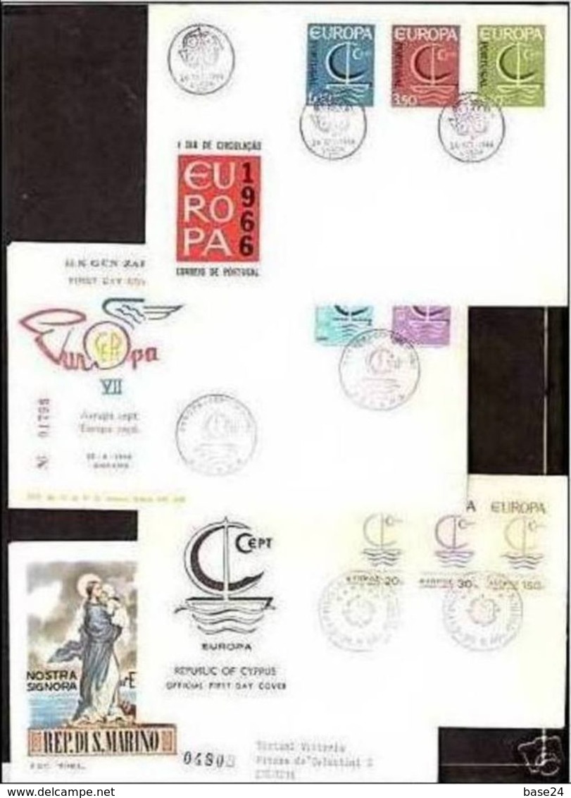 1966 Europa CEPT Europe ANNATA COMPLETA YEAR 19 Paesi Su 19 FDC - 1966