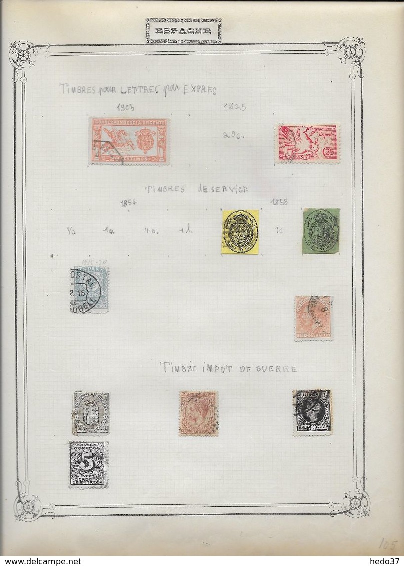 Espagne - Collection Vendue Page Par Page - Timbres Oblitérés / Neufs * - B/TB - Verzamelingen