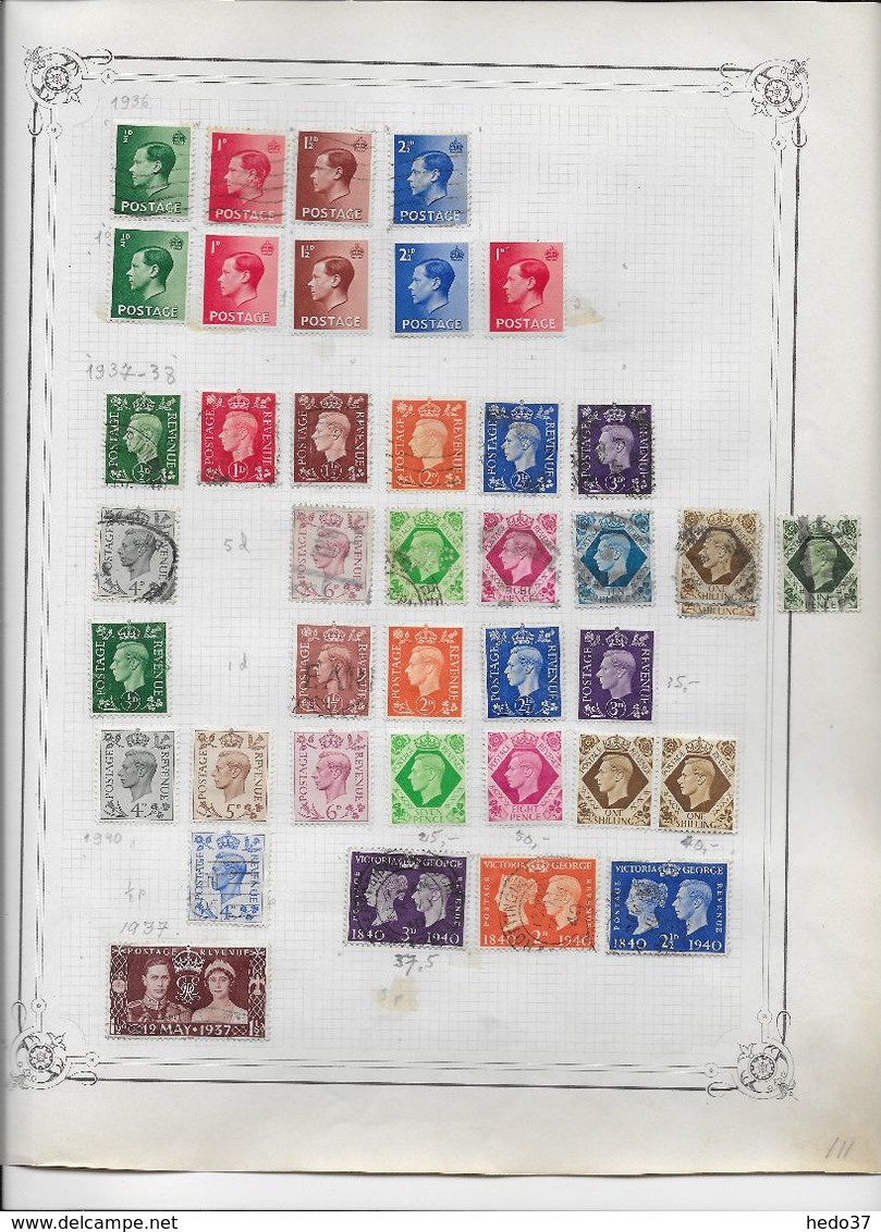 Grande Bretagne - Collection Vendue Page Par Page - Timbres Oblitérés / Neufs * - B/TB - Verzamelingen