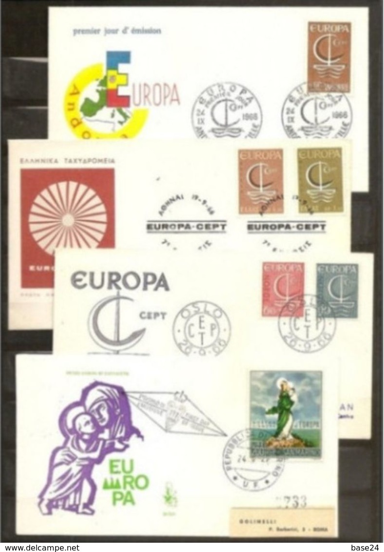 1966 Europa CEPT Europe ANNATA  YEAR 13 FDC Andorra, Belgio, Germania, Francia, Grecia, Italia, Lussemburgo, Monaco..... - 1966