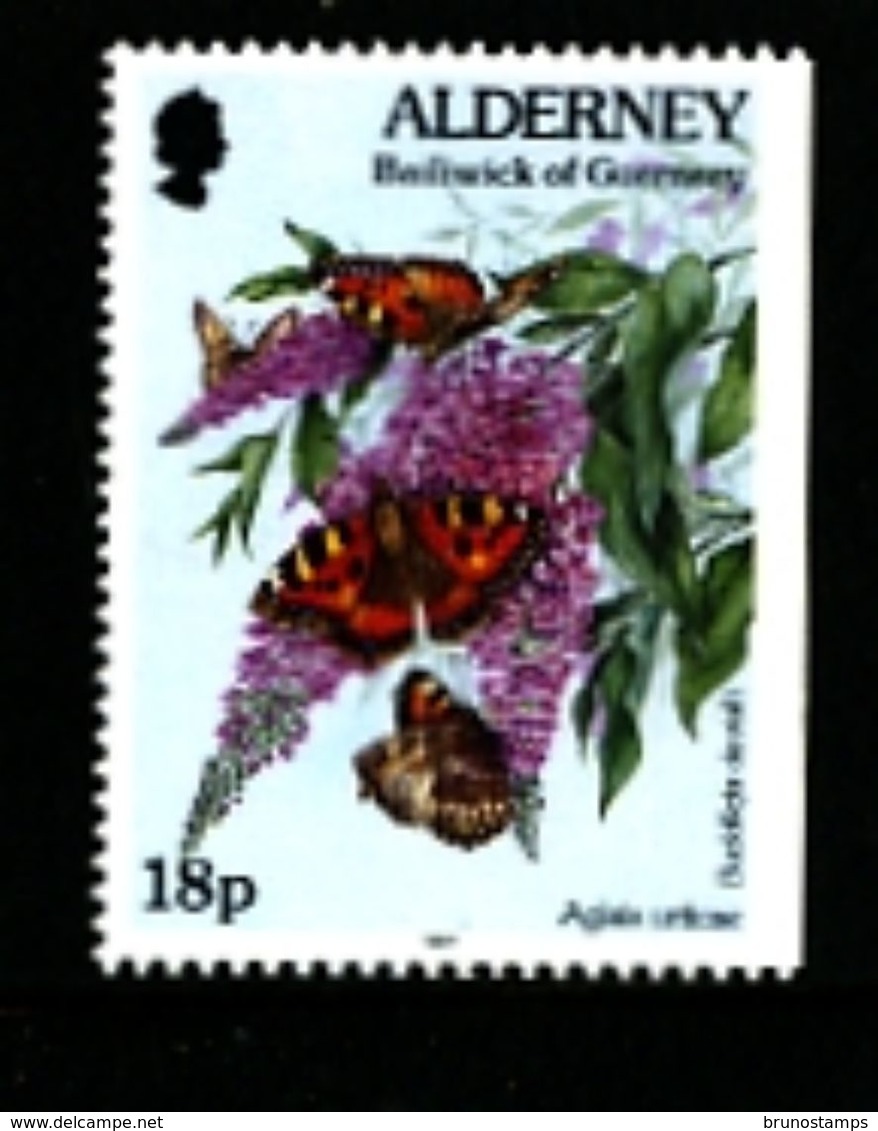 ALDERNEY - 1997  FLORA & FAUNA  18p  EX BOOKLET  IMPERF RIGHT  MINT NH - Alderney