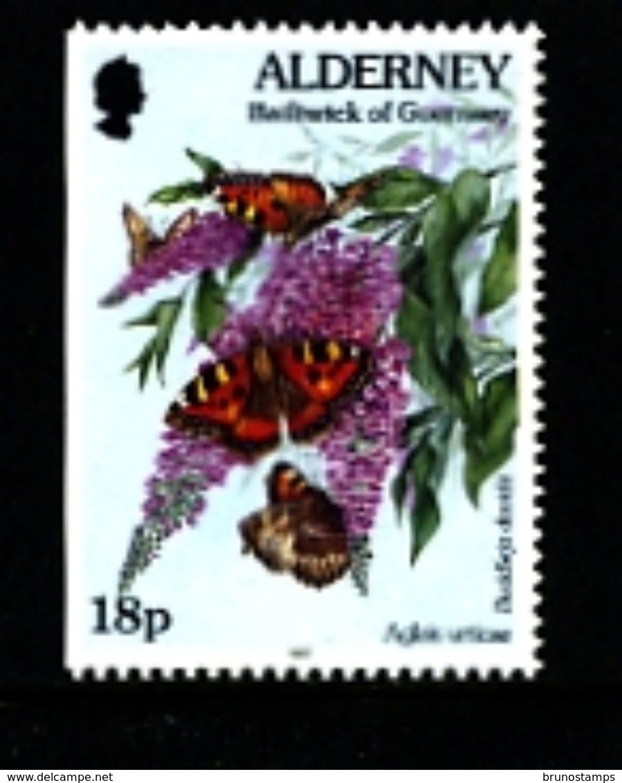 ALDERNEY - 1997  FLORA & FAUNA  18p  EX BOOKLET  IMPERF LEFT  MINT NH - Alderney