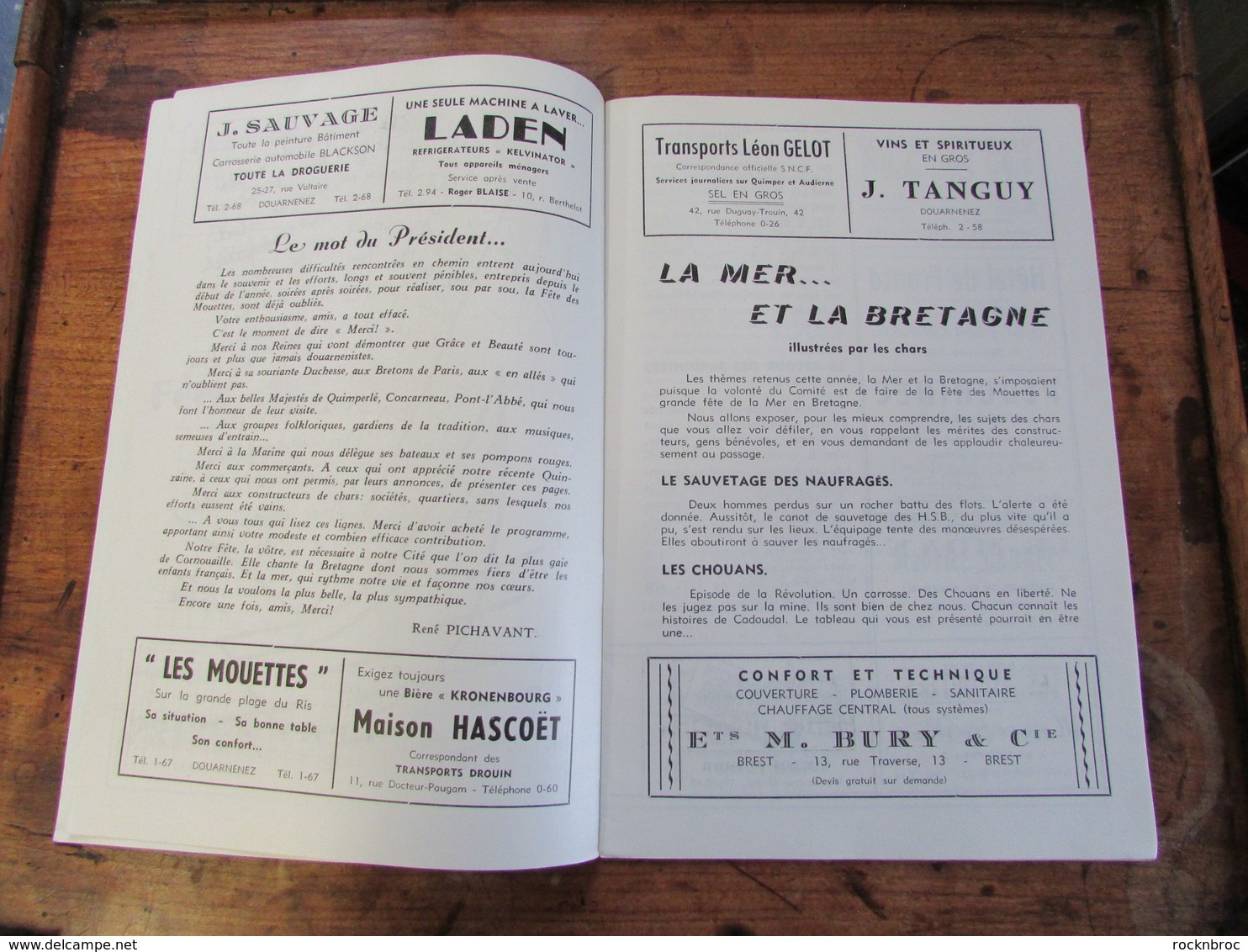 Fête Des Mouettes - Douarnenez Finistère Bretagne - Lot De 3 Anciens Programmes (1960, 1963, 1965) - Programmes