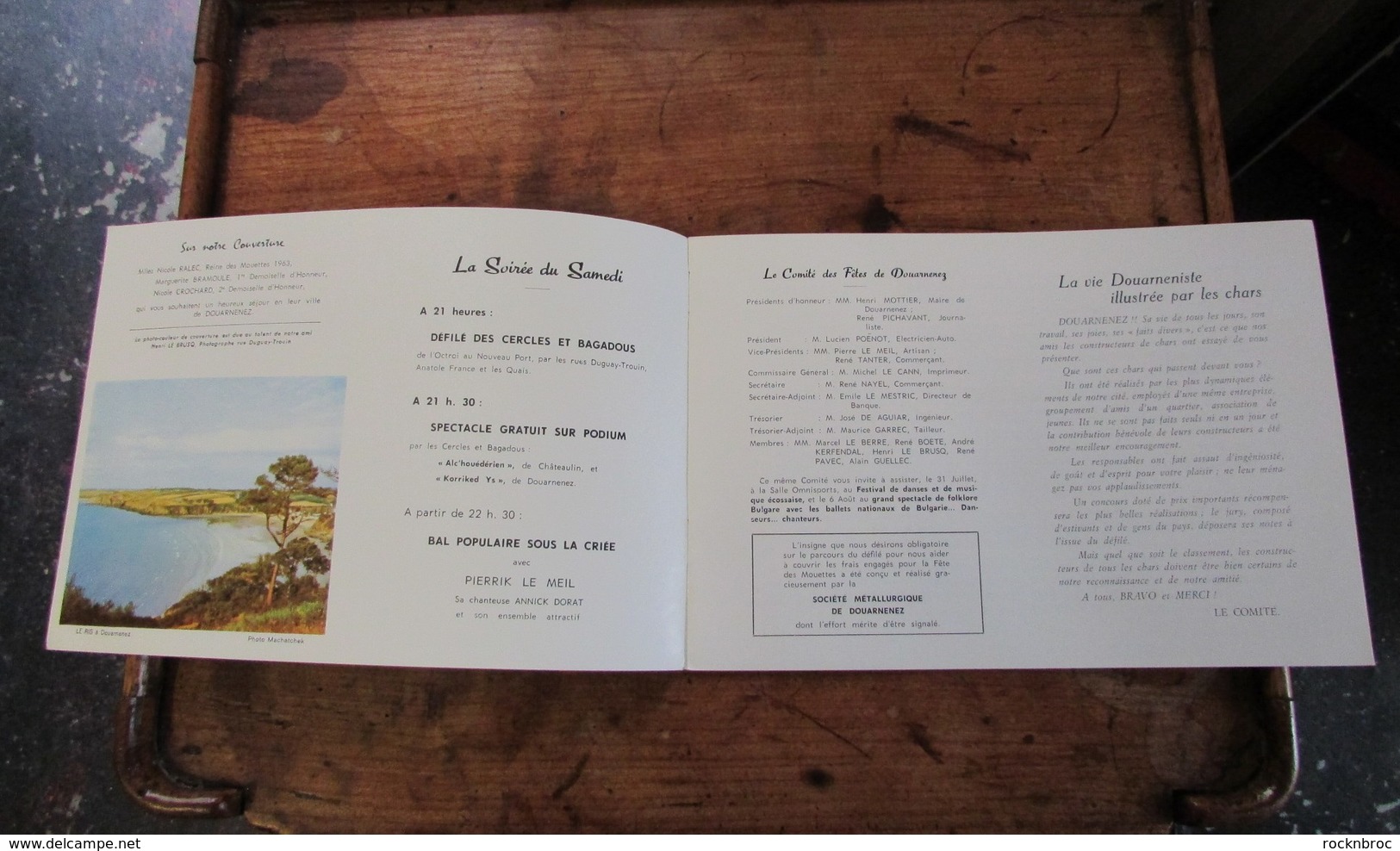 Fête des Mouettes - Douarnenez Finistère Bretagne - Lot de 3 anciens programmes (1960, 1963, 1965)