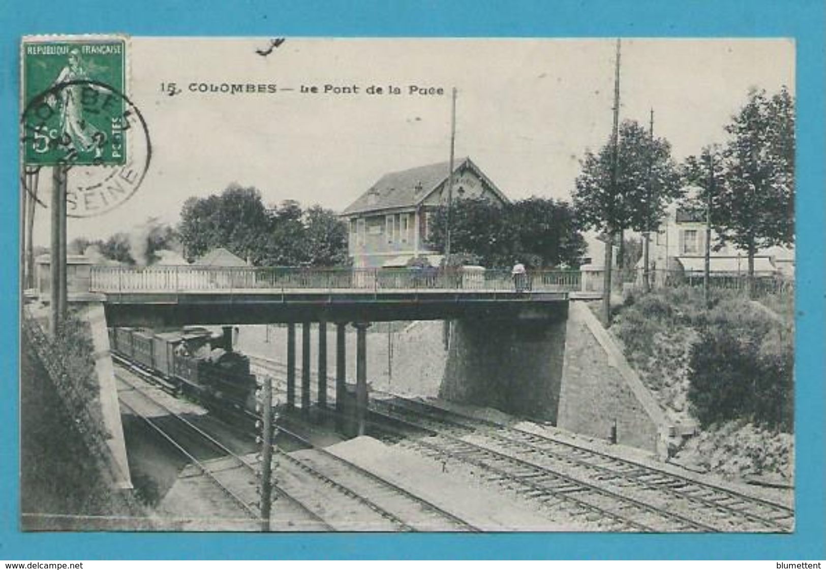 CPA - Chemin De Fer Train Le Pont De La Puce COLOMBES 92 - Colombes