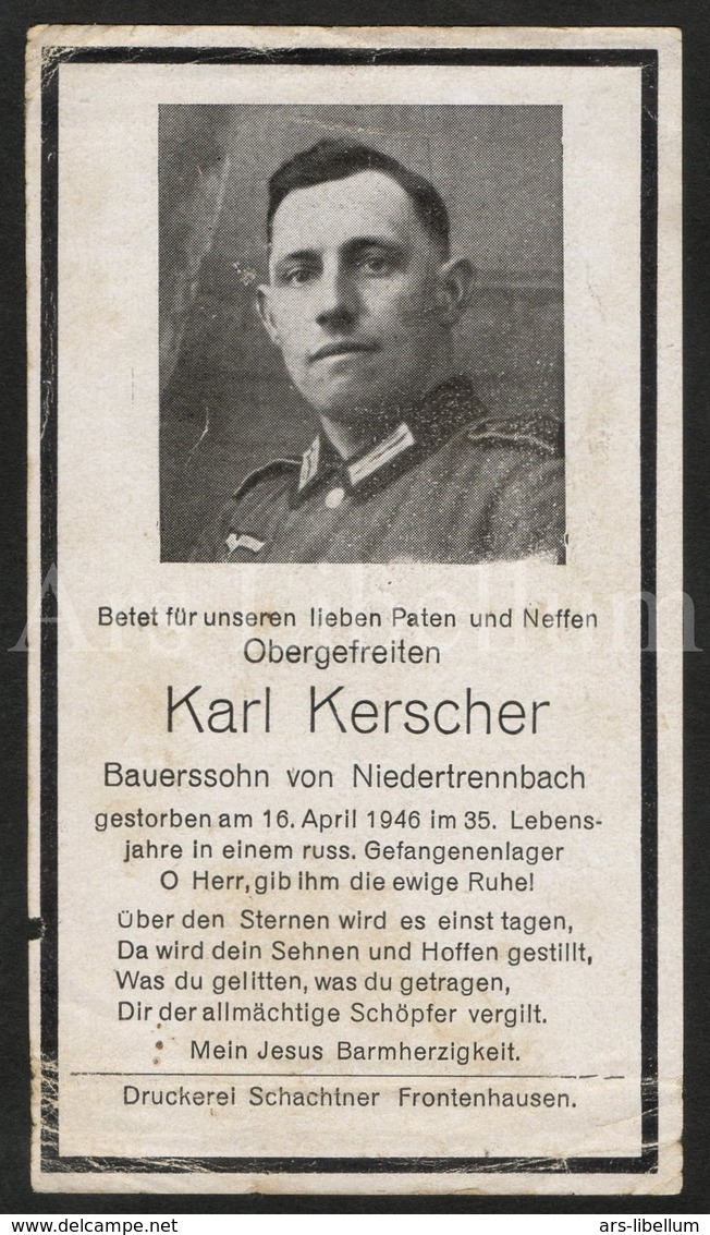 Doodsprentje / Bidprentje / Avis De Décès / Sterbebild / Sterbebilder / Karl Kerscher / 1946 / 2 Scans - Overlijden