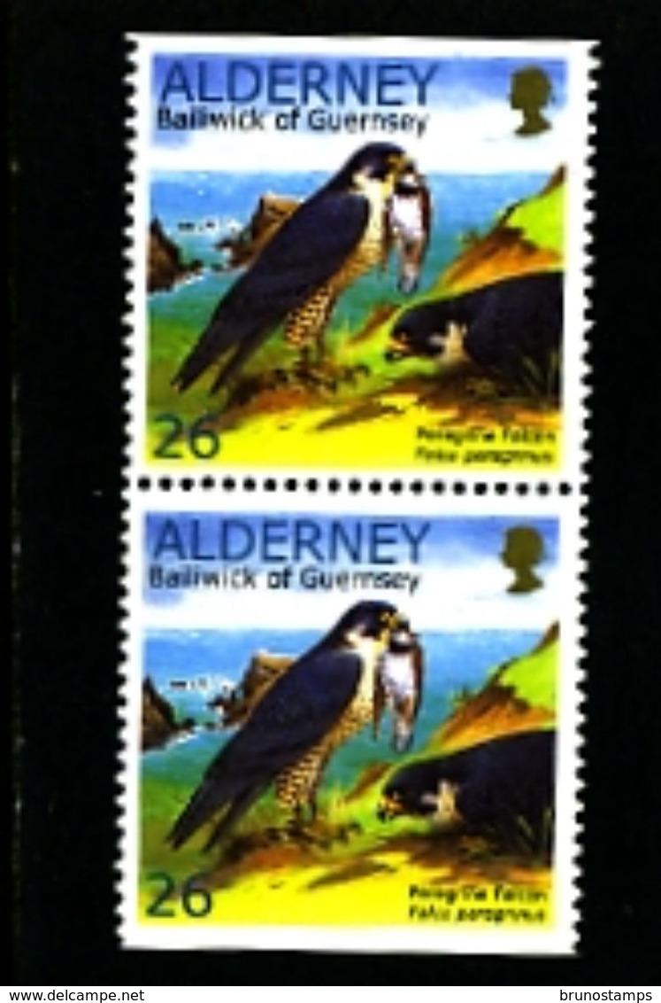 ALDERNEY - 2000  WWF  26p  PAIR  EX BOOKLET  IMPERF  TOP & BOTTOM  MINT NH - Alderney