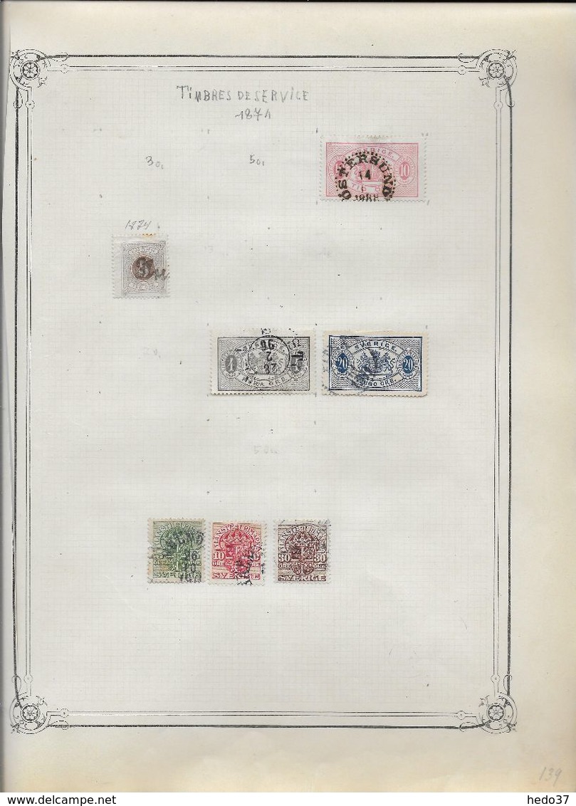 Suède - Collection Vendue Page Par Page - Timbres Oblitérés / Neufs * - B/TB - Collections