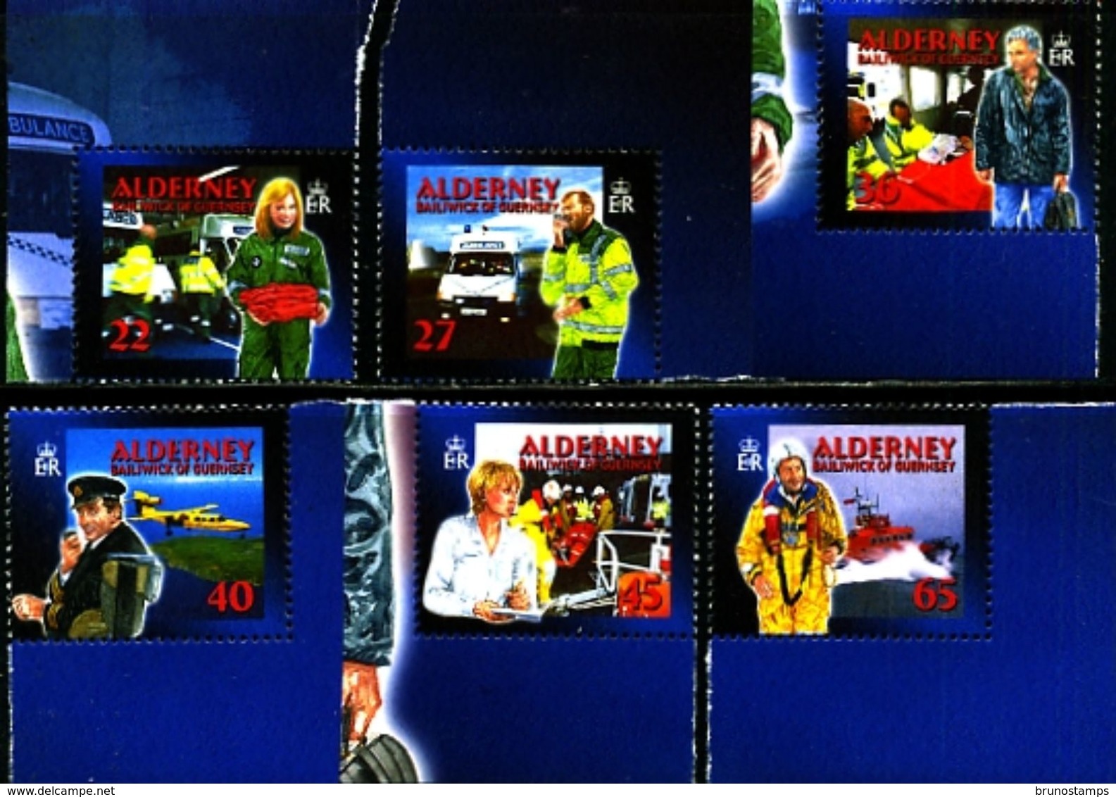 ALDERNEY - 2002  MEDICAL EMERGENCY  SET  PERF.  13 1/2 X 12 1/2  EX  PRESTIGE BOOKLET  MINT NH - Alderney