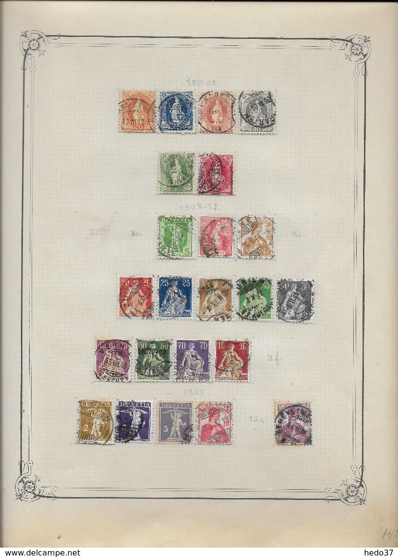 Suisse - Collection Vendue Page Par Page - Timbres Oblitérés / Neufs * - B/TB - Collections