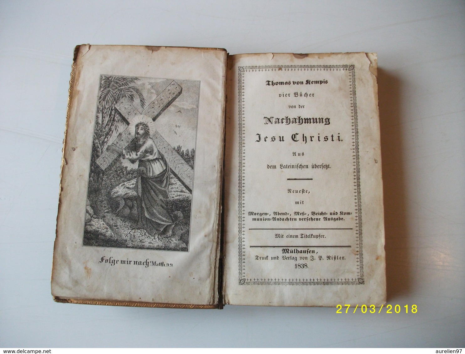 Vier Bücher Von Der Nachabmung Jesu Christi 1838 - Cristianesimo