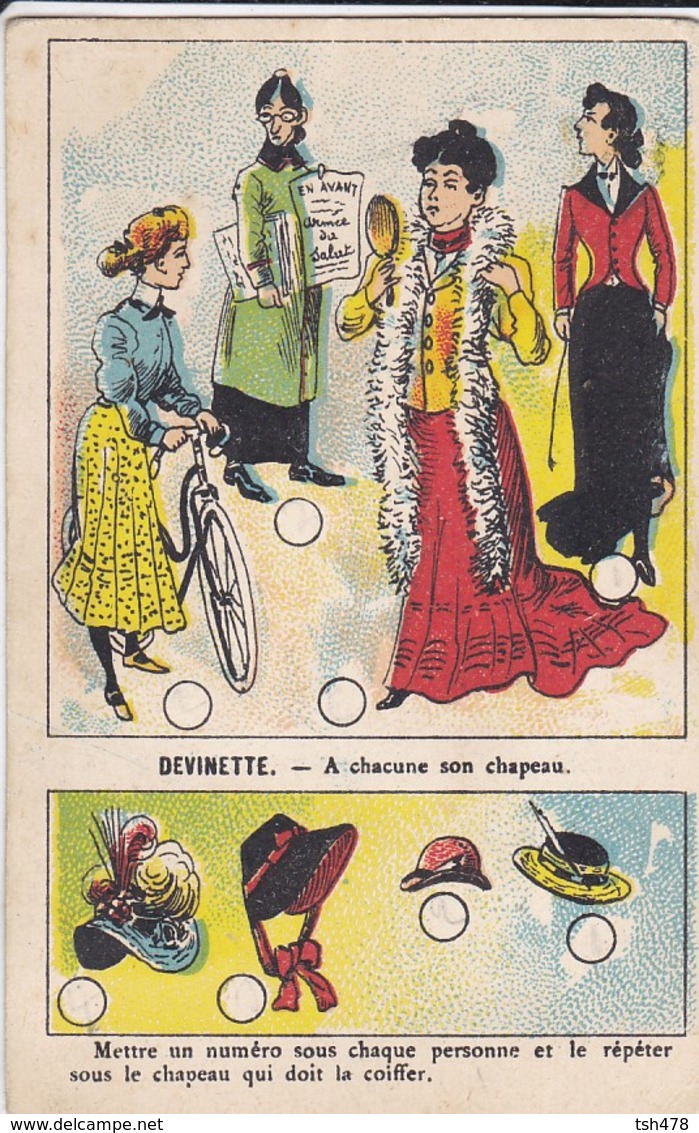 RARE---CHROMO--MOKA LEROUX--devinette--( A Chacun Son Chapeau )--voir 2 Scans - Tea & Coffee Manufacturers