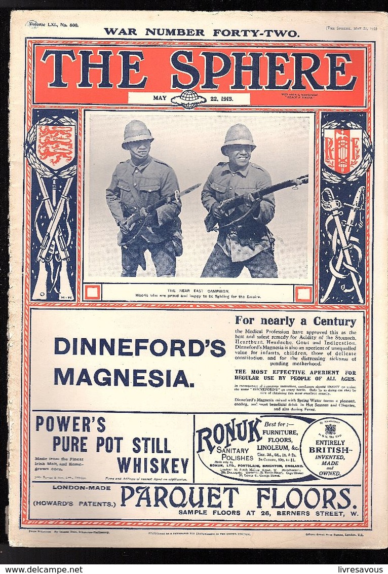 Militaria THE SPHERE N°800 Du 22 Mai 1915 THE NEAR ESAT CAMPAING Maoris Who Are Proud And Happy To Be Figting For The E. - Engels