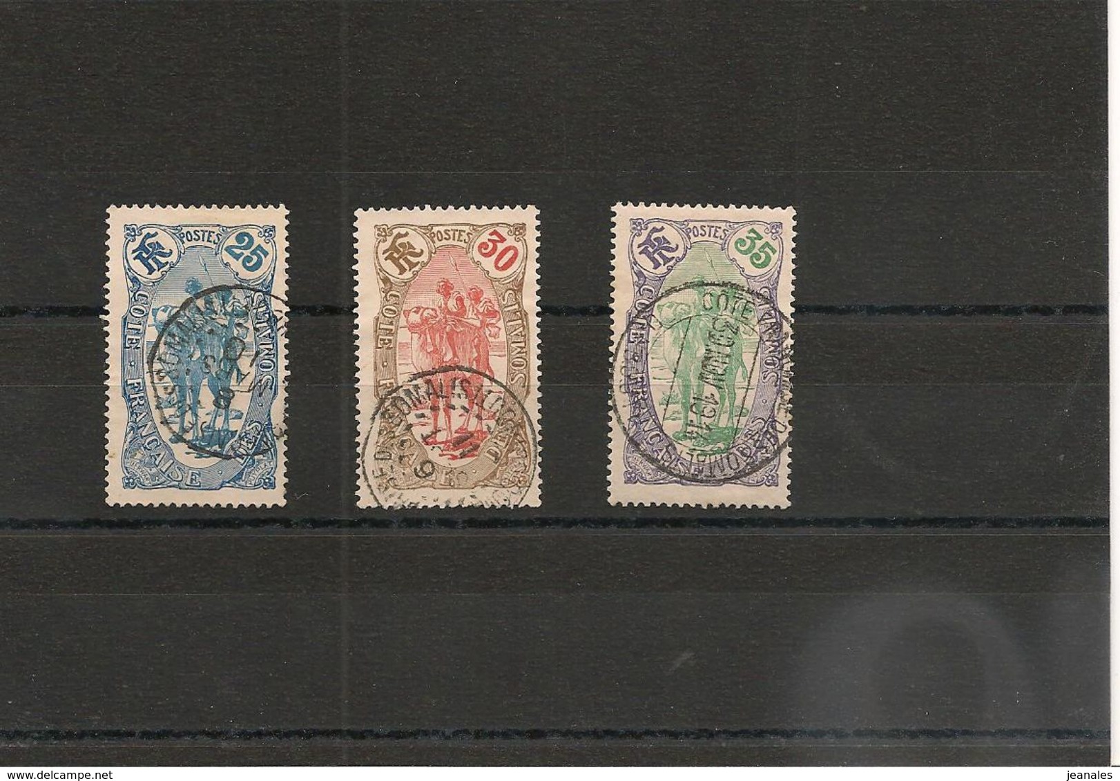 COTE FRANÇAISE DES SOMALIS  Année 1909  N° Y/T : 67/71 °- 73/75° Côte : 29,00 € - Gebruikt