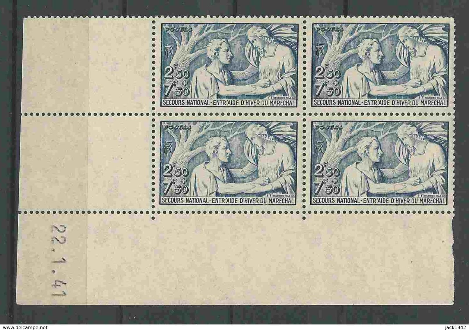 Yvert N° 497 Et 498  - Au Profit Du Secours National - CD 41 - 1940-1949