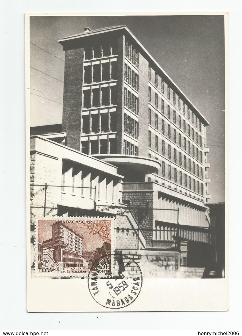 Cpm Madagascar Tananarive Le Lycée Galliéni Ed Photothèque De La France Outre Mer 1959 - Madagaskar