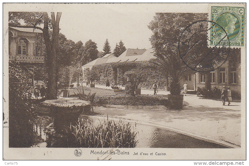 Luxembourg - Mondorf  Les Bains - Le Jet D'eau Et Le Casino - 1932 - Bad Mondorf