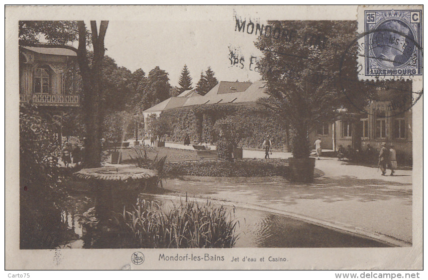 Luxembourg - Mondorf  Les Bains - Le Jet D'eau Et Le Casino - 1930 - Mondorf-les-Bains