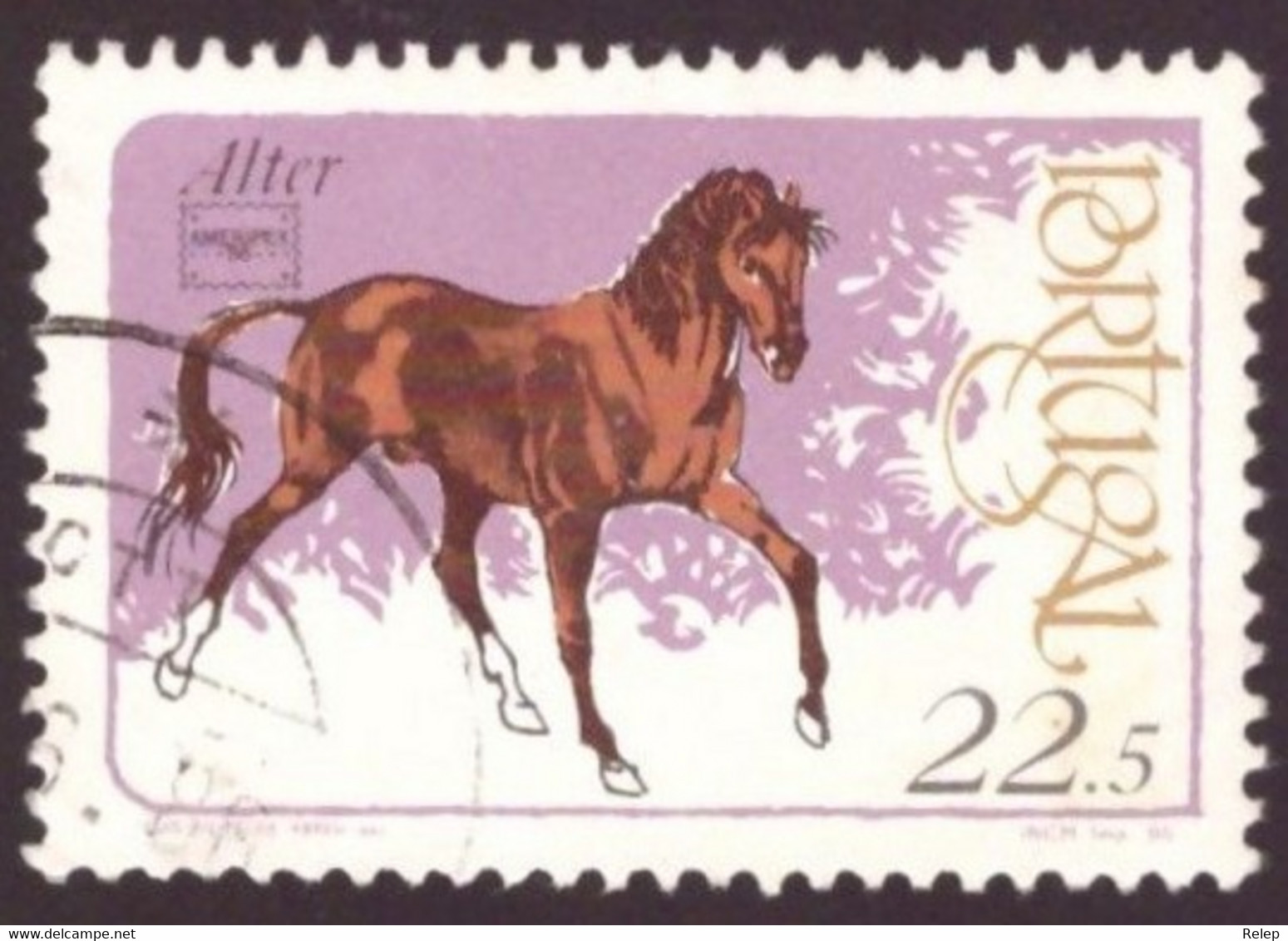 Portugal 1986 - Portuguese Breed Horses - TB -  22$50 - Oblitérés