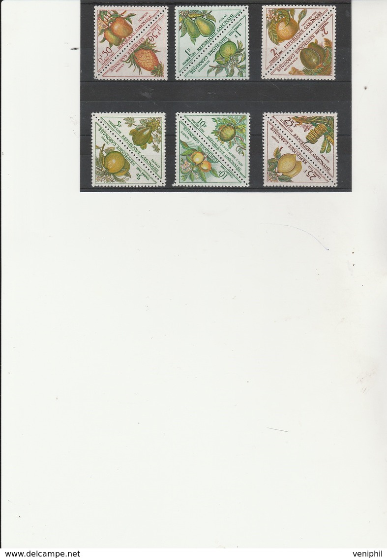 GABON- SERIE FRUITS DIVERS -N° 34 A 45 NEUF X  -ANNEE 1962 - Gabun (1960-...)
