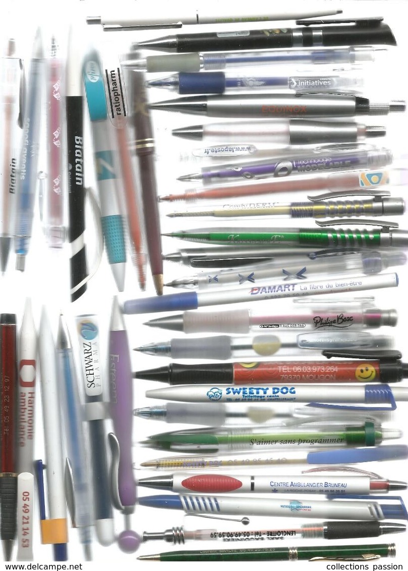 Stylo Publicitaire , LOT DE 38 STYLOS PUBLICITAIRES ,  Frais Fr 8.85 E - Stylos