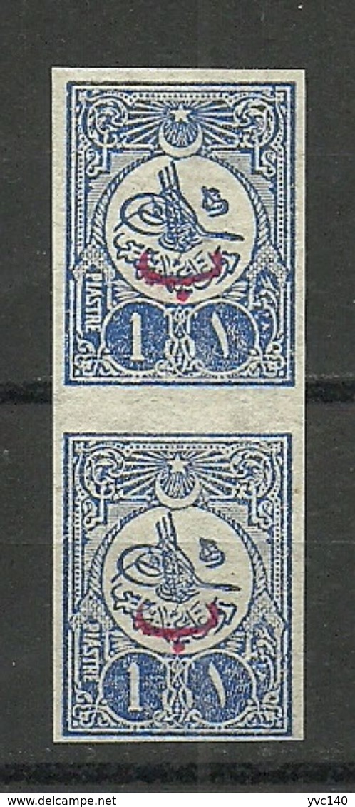 Turkey; 1910 Overprinted Stamp For Exterior Mail Plate II 1 K. "Imperf." ERROR RRR - Ongebruikt