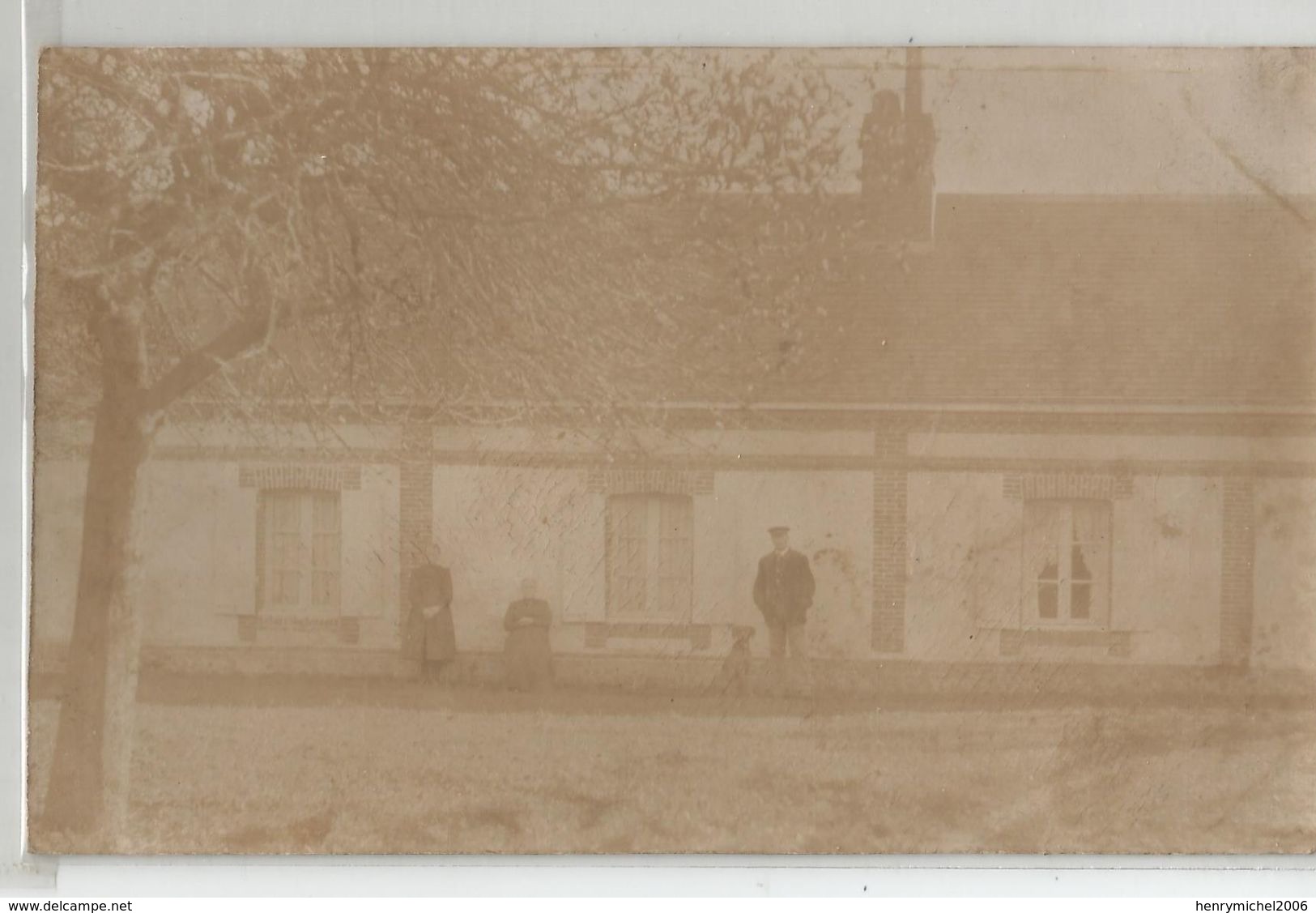 61 Orne Glos La Ferrière Rue De L'église Cachet  1904 Carte Photo - Otros & Sin Clasificación