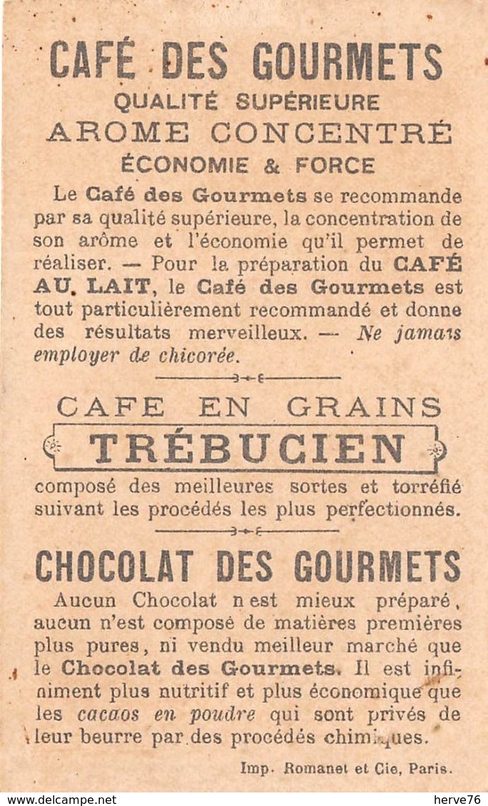 Chromo - Chocolat Des Gourmets TREBUCIEN - Entrée De Jeanne D'Arc à Orléans - Thé & Café