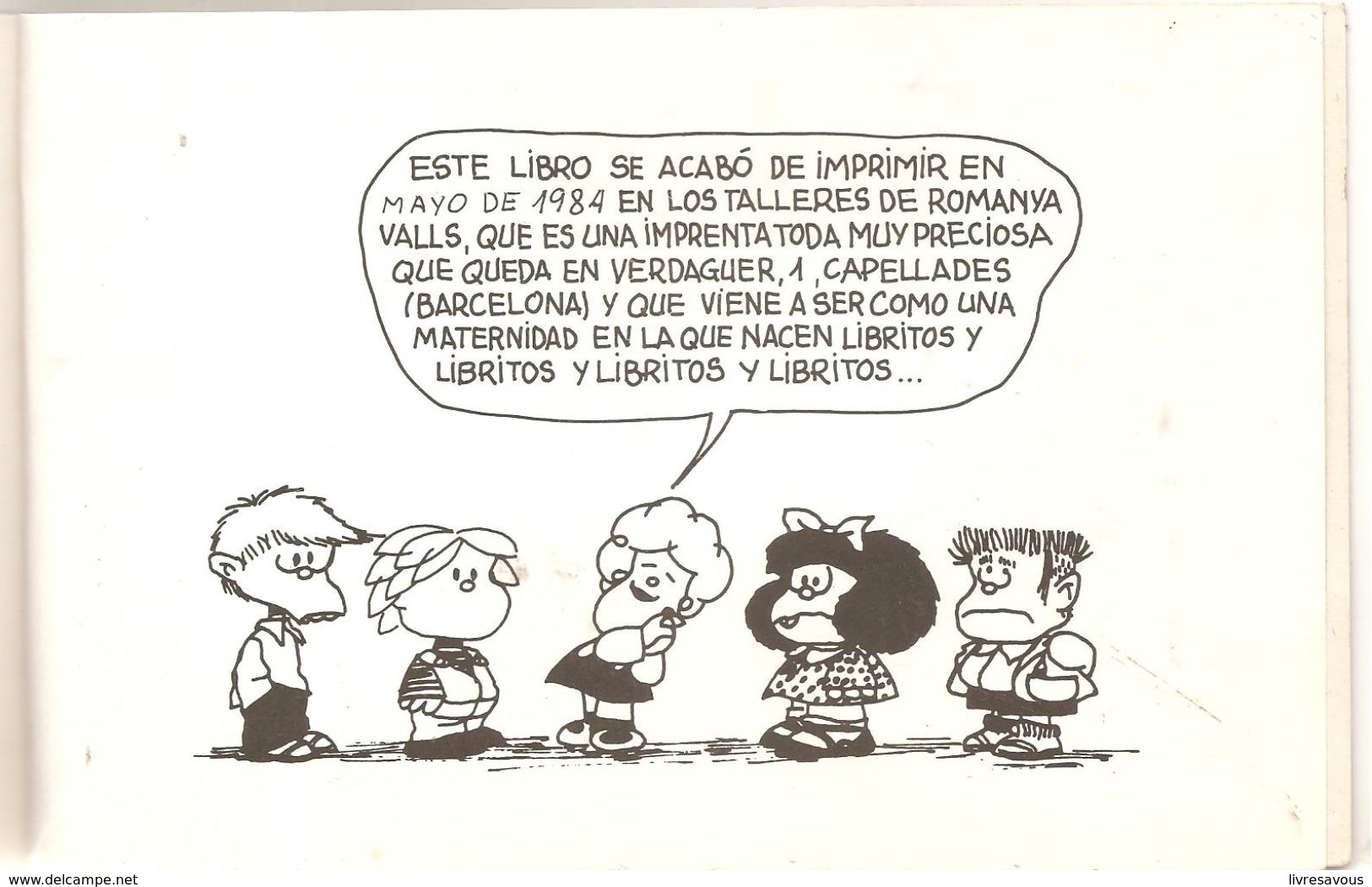 MAFALDA 3 Tiras De Quino, Editadas Por Lumen De 1984 Format Italien - Mafalda