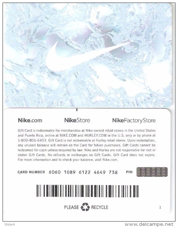 NIKE 1 Gift Card,unused - Gift Cards