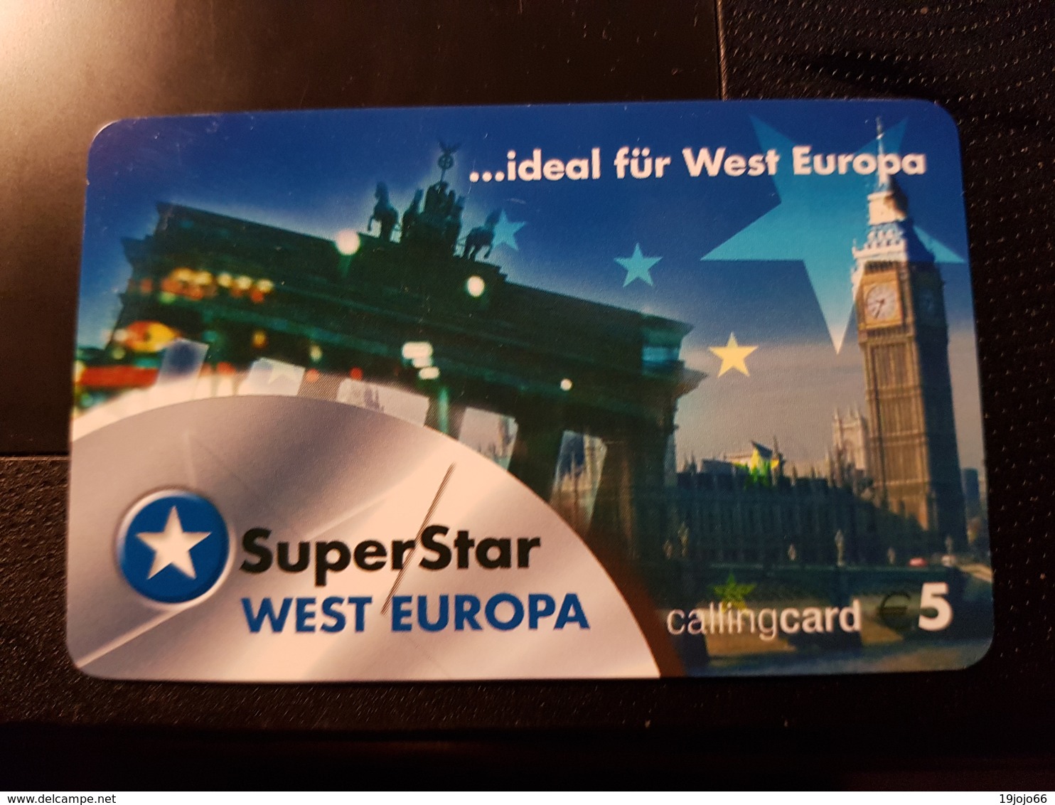 5 Euro Super Star - Brandenburger Tor / Big Ben   Little Printed  -   Used Condition - [2] Prepaid