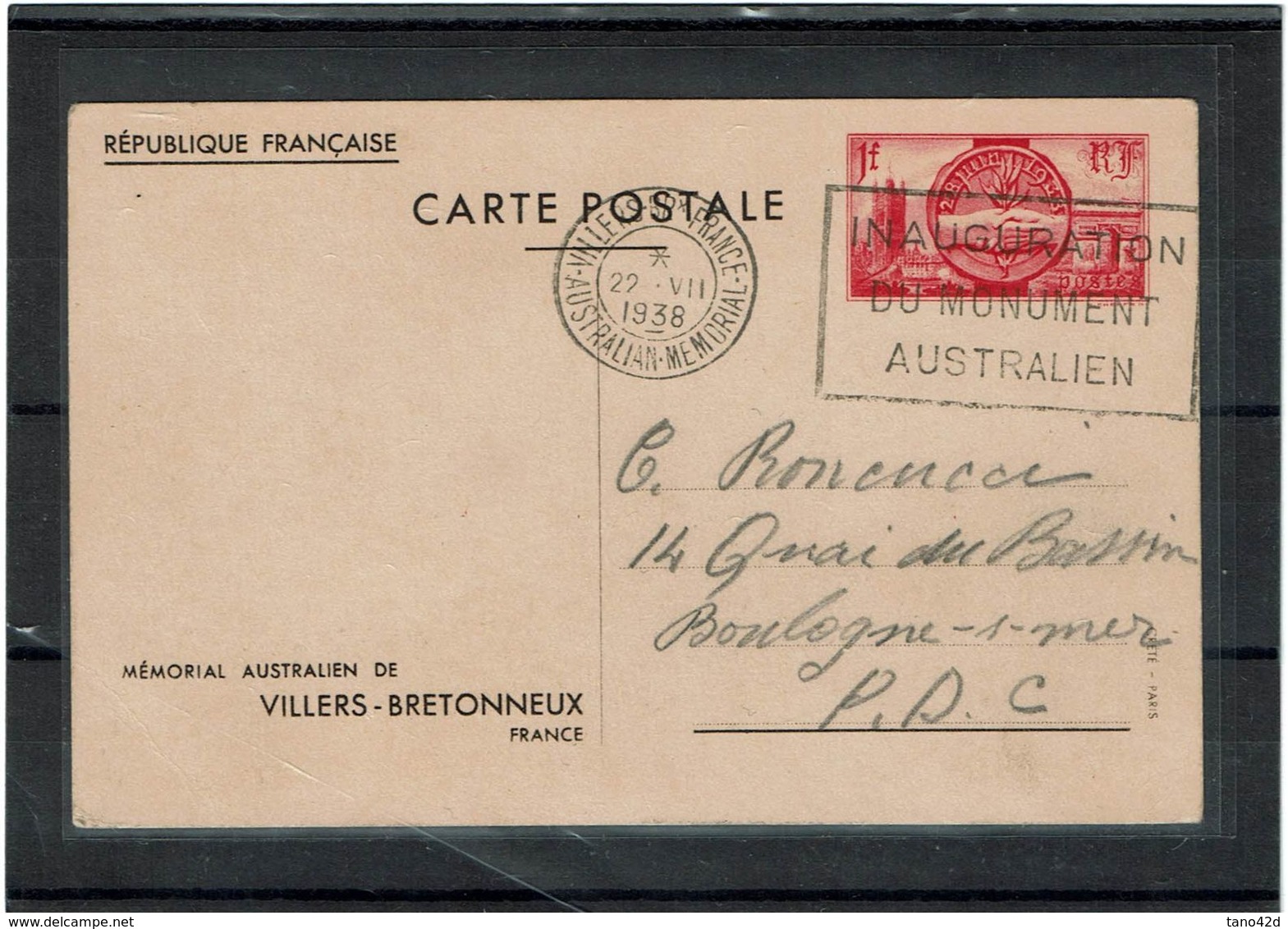 LINT 5  - EP CP VILLIER BRETONNEAUX 1f CIRCULE - Standard Postcards & Stamped On Demand (before 1995)