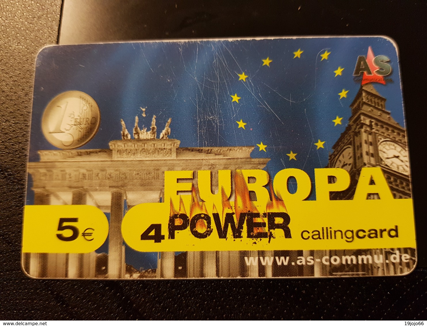 5 Euro Europa Power - Brandenburger Tor / Big Ben   Little Printed  -   Used Condition - [2] Prepaid