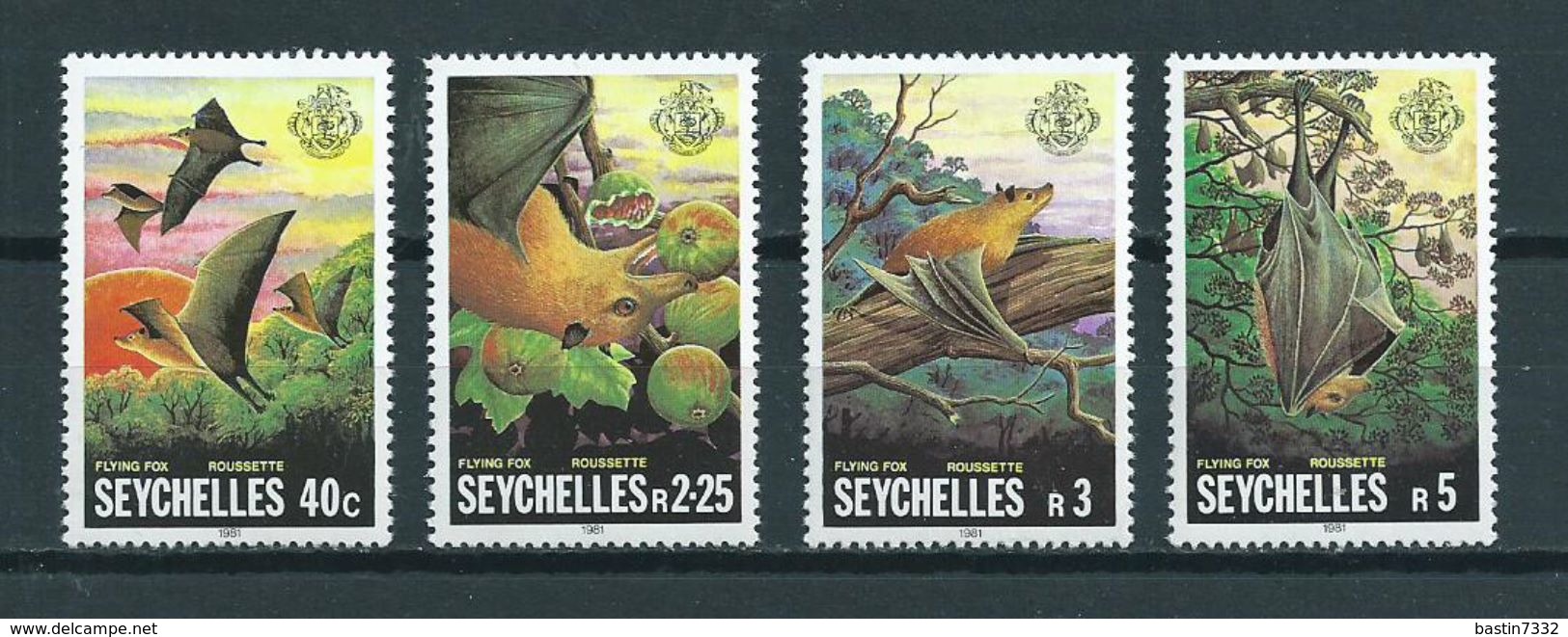1981 Seychellen/Seychelles Complete Setvleermuizen,bat,fledermaus MNH/Postfris/Neuf Sans Charniere - Vleermuizen