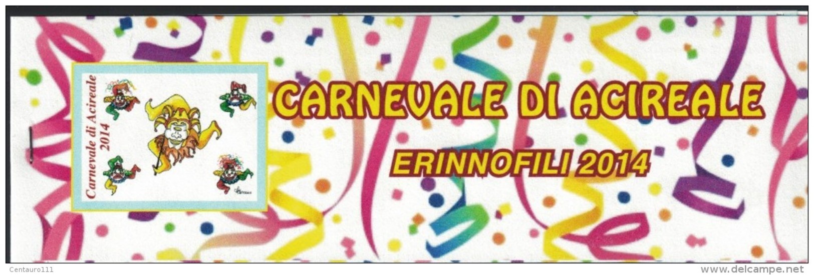 Acireale, Catania, Erinnofili, Carnevale 2014 - Vignetten (Erinnophilie)