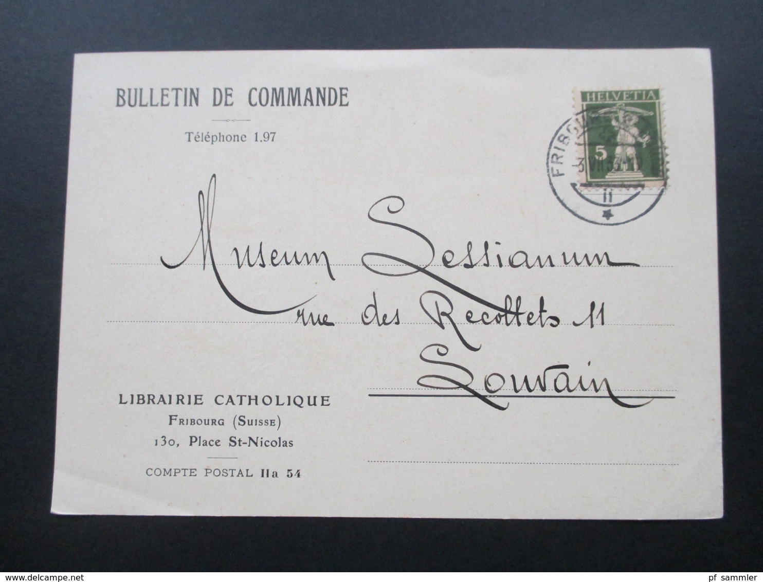 Schweiz 1932 Und 33 Bulletin De Commande Der Libraire Catholique Fribourg (Suisse) Museum Lessianum - Briefe U. Dokumente