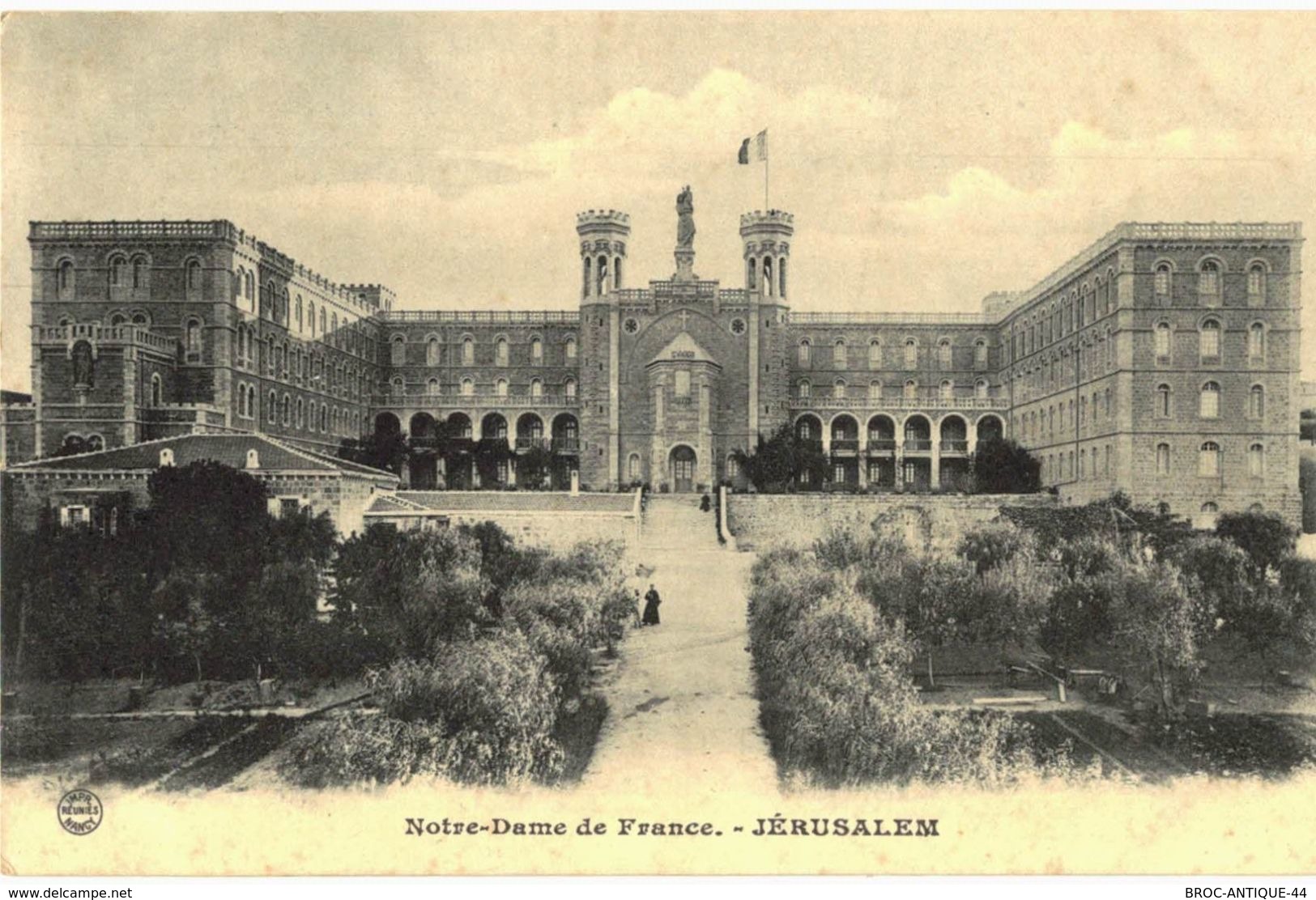 CPA N°21126 - LOT DE 6 CARTES DE JERUSALEM - NOTRE DAME DE FRANCE + UNE RUE + TOMBEAUX DES ROIS