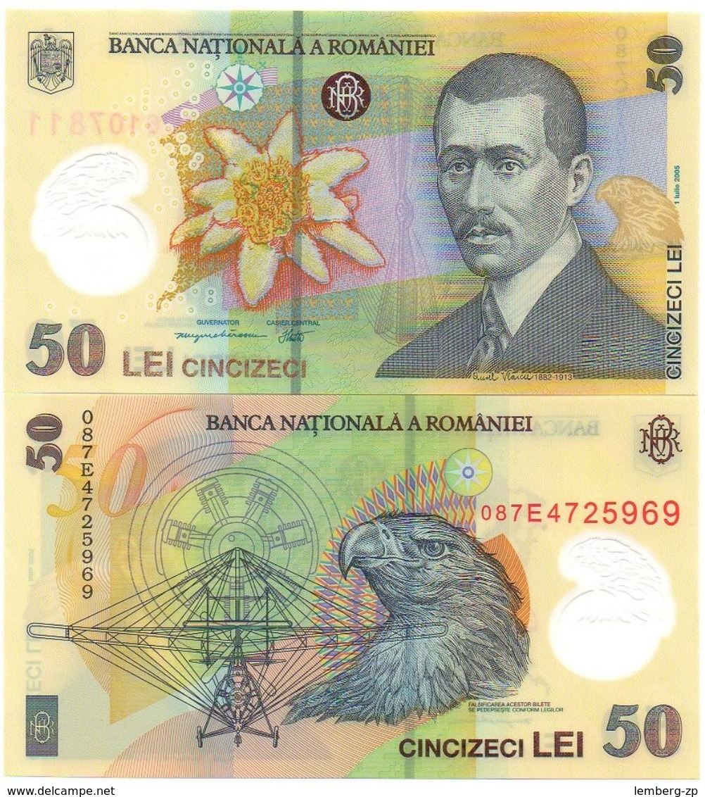 Romania - 50 Lei 2008 ( 2005 ) UNC Lemberg-Zp - Romania