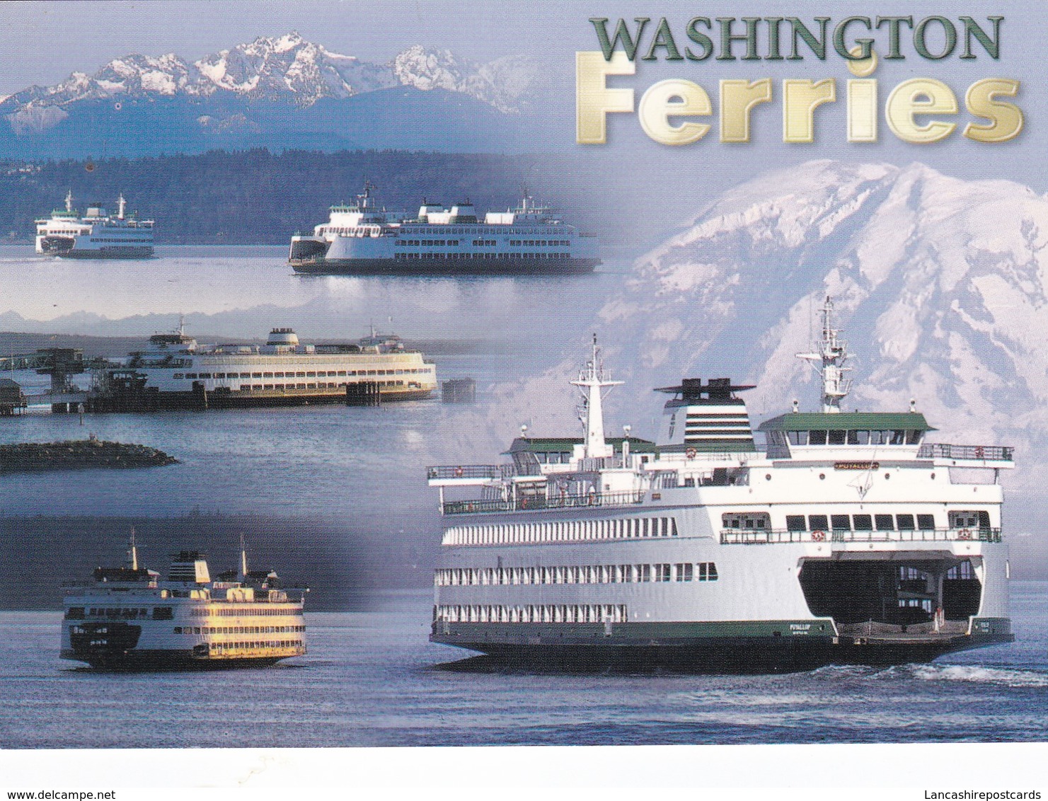 Postcard  Washington Ferries Multiview  My Ref  B22495 - Ferries