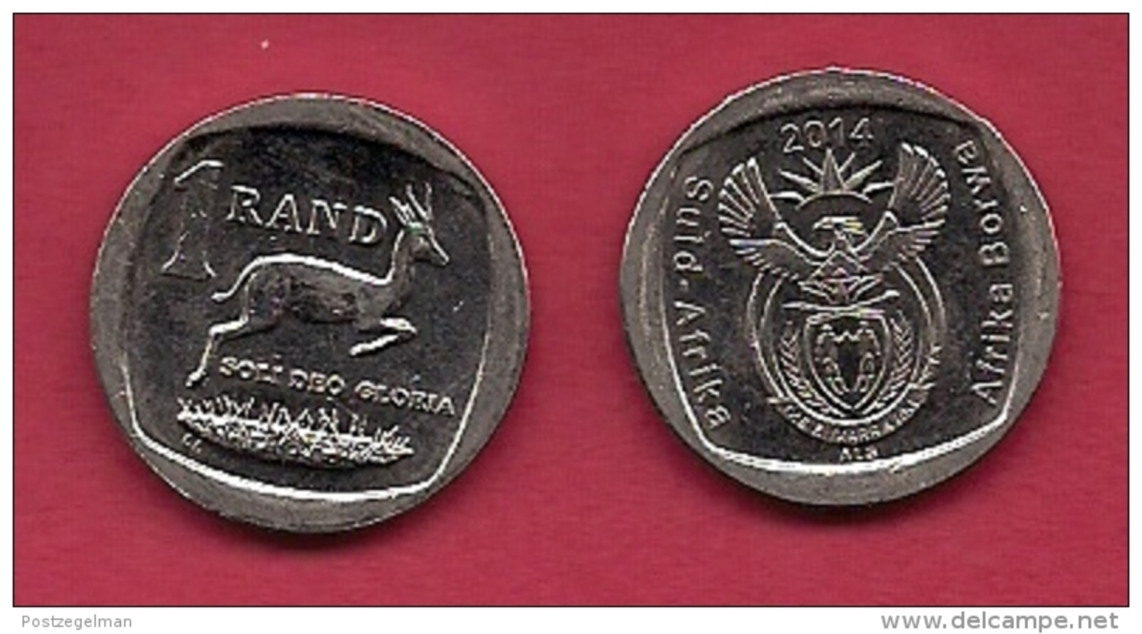 SOUTH AFRICA, 2014, Nicely  Circulated Coin Of 1 Rand ,  C1482 - South Africa