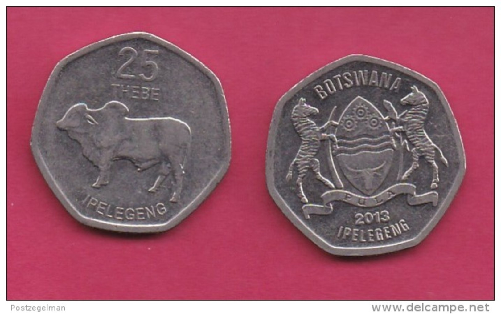 BOTSWANA, 2013, 1 Off Nicely Circulated Coin, 25 Thebe, C3404 - Botswana