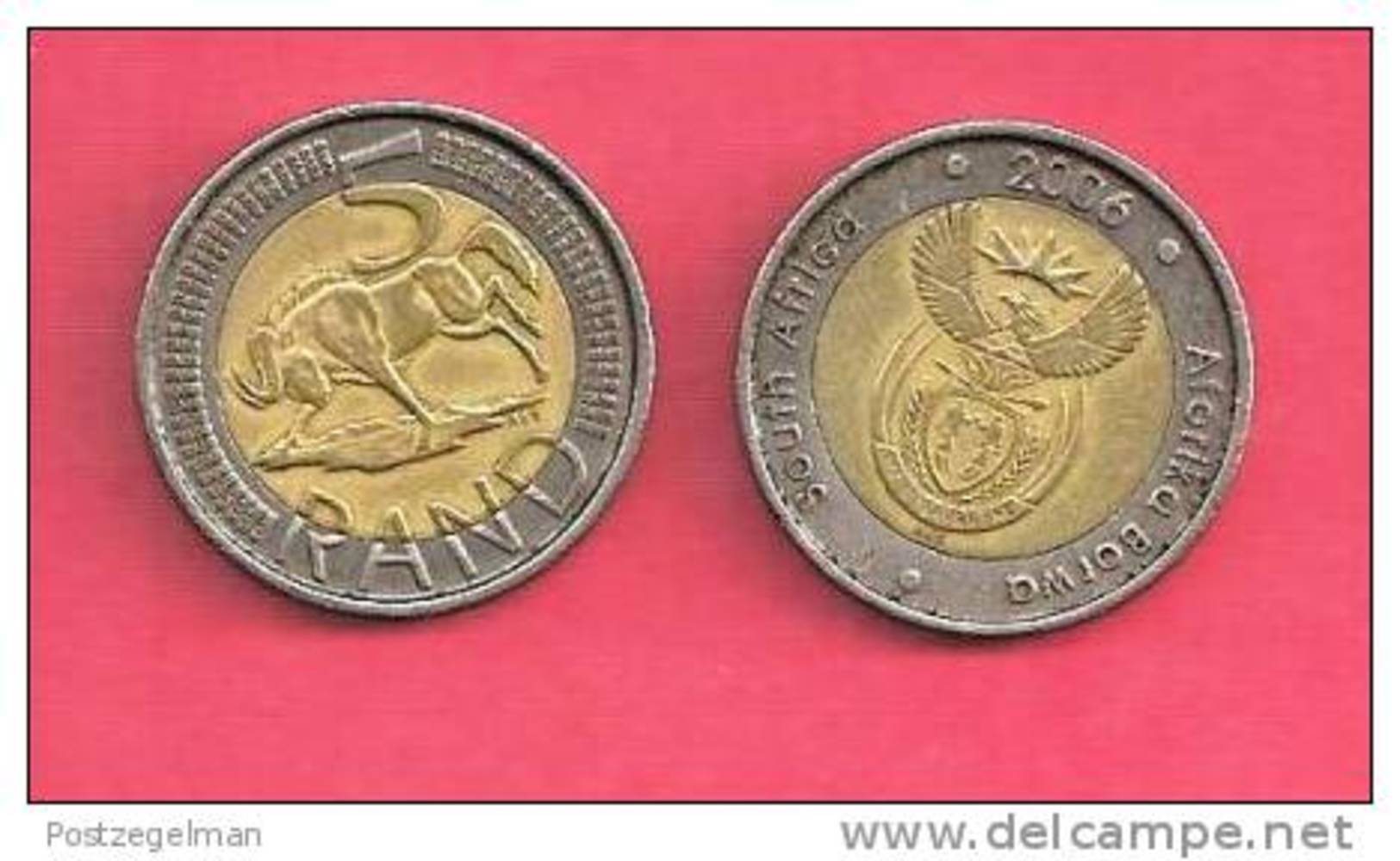 SOUTH AFRICA  2006 Nicely Used 5 Rand Coin Nr. 166B - Zuid-Afrika