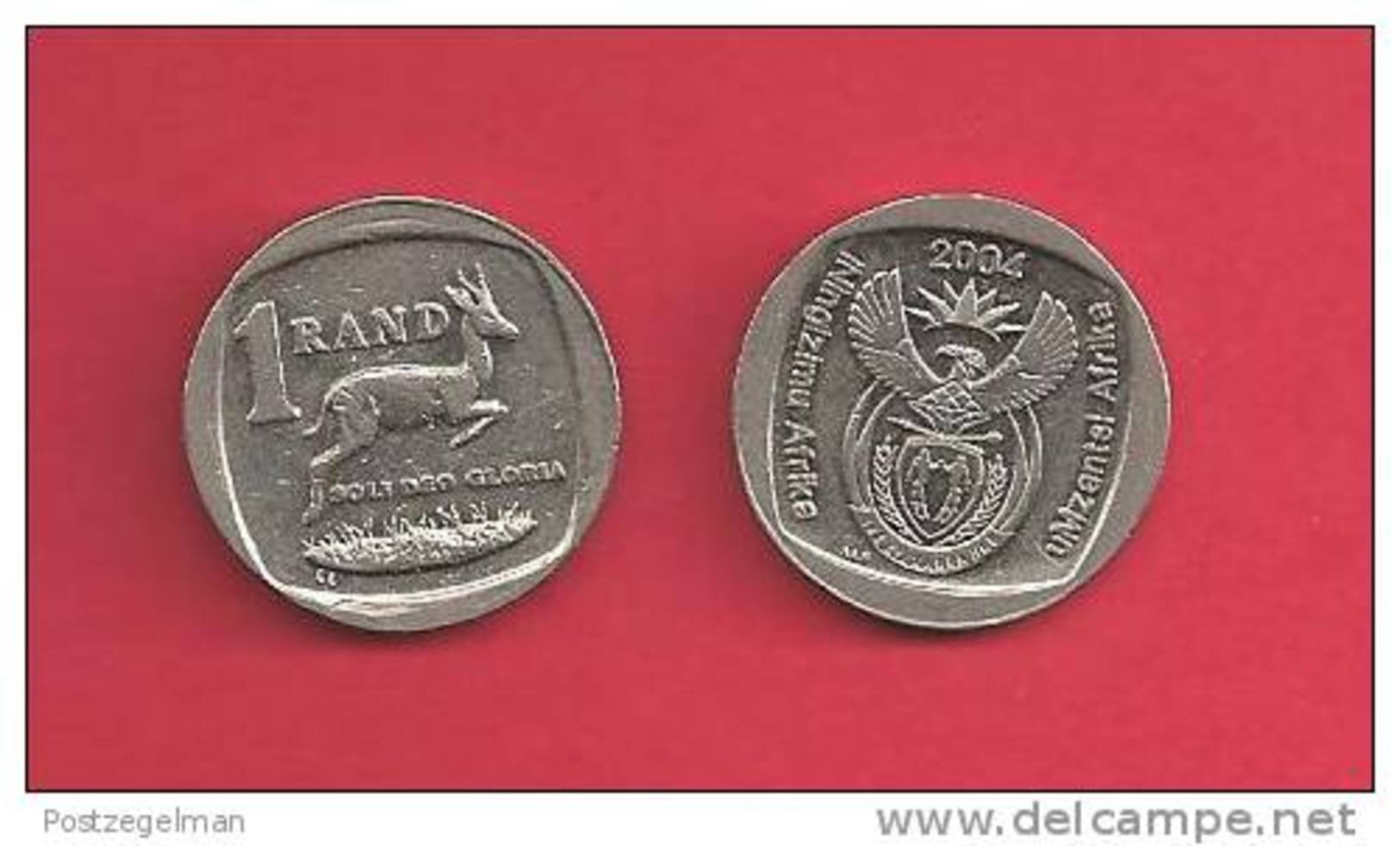 SOUTH AFRICA  2004 Nicely Used 1 Rand Coin - Sudáfrica