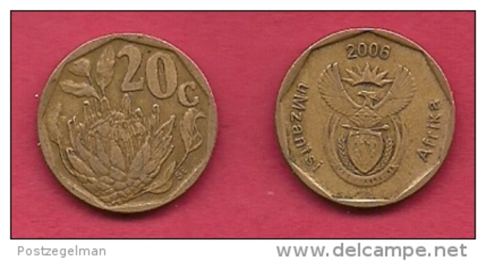 SOUTH AFRICA, 2006, 3 Off Nicely Used Coins 20 Cent C2102 - South Africa